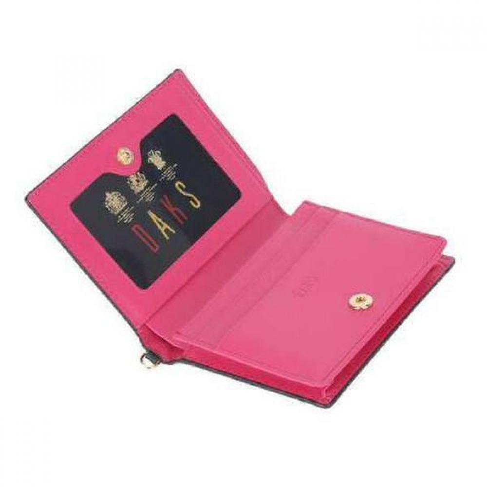Daks Black Color Block Charm Decoration Card Wallet Dcwa2f012bk