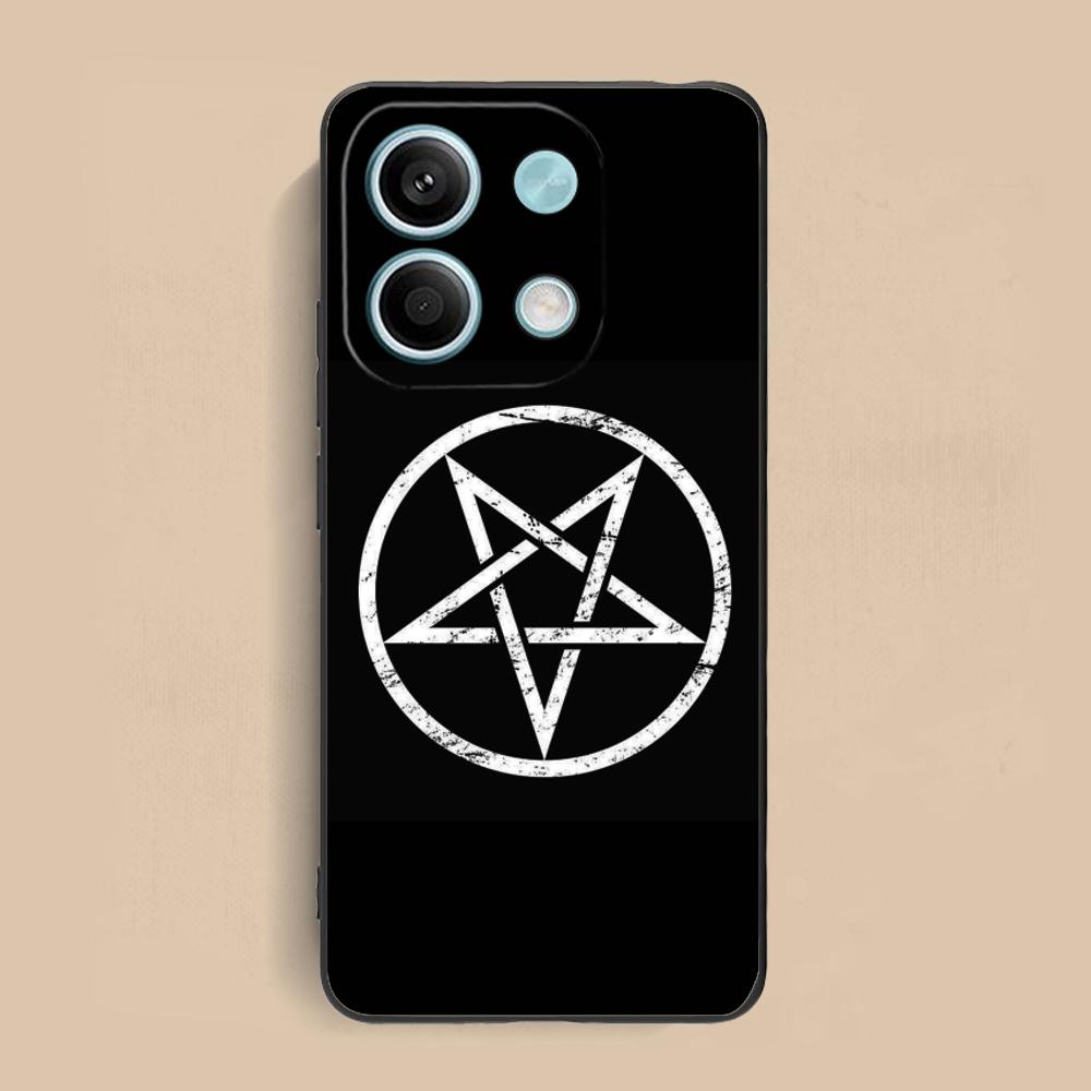 Aesthetic Pentagram Phone Case for Xiaomi Redmi Note 14 13 12 11 S Pro Plus 4G 5G Soft TPU Shockproof Cover