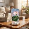 Gletscherstruktur Handbemalte Glas Tasse Blumen Design Bier Tasse Mode Saft Tasse Tee Zeit