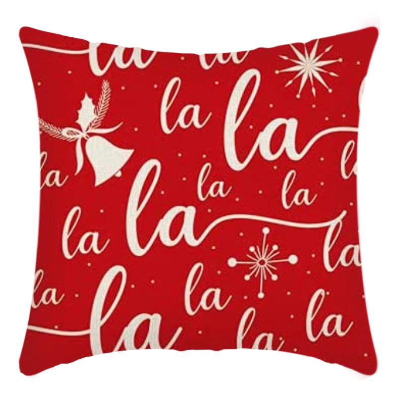 Christmas Throw Pillowcase Home Nordic Holiday Decoration Linen Super Soft Short Plush Sofa Pillowcase