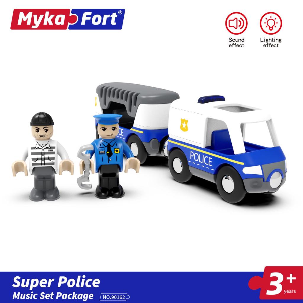 Sound & Light Track Car Police Station Fire Rescue Role-Play Toy for Kids
