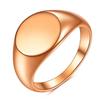 18K Gold Stainless Steel Cross Ring - 12MM, Smooth Surface, Versatile Design with Customizable Laser Logo for Women