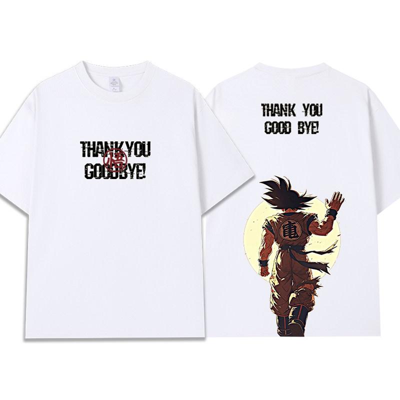 Dragon Ball Goku Koszulka z Krótkim Rękawem Pamiątkowa Japońska Koszulka z Okrągłym Dekoltem 2D Anime dla Chłopców na Lato