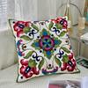 45x45cm Ethnic-Style Floral Embroidered Pillowcase Cojines Cotton Owel Embroidered Throw Cushion Cover Headboard Pillowcases