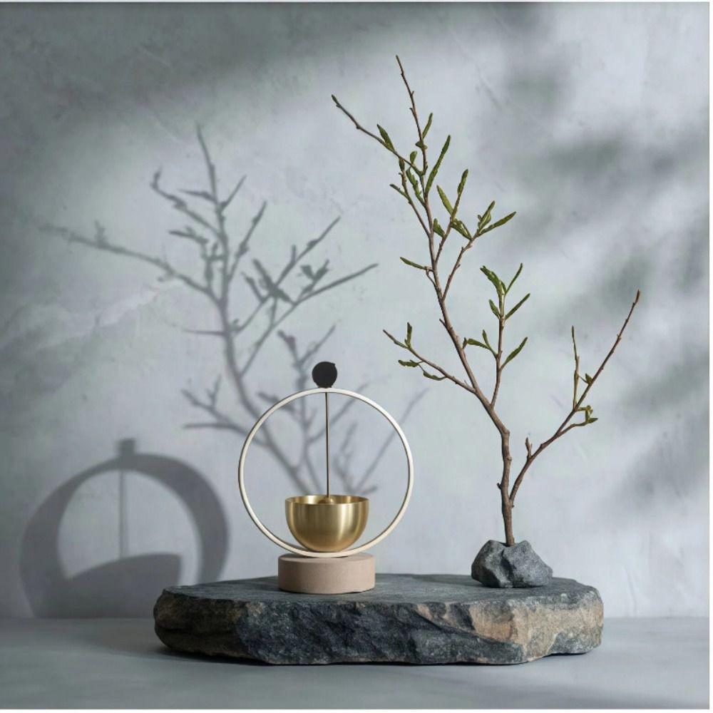 Circular Frame Singing Bowl Set Clear Tone Yoga Wind Chimes Desktop Meditation