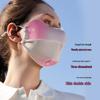 Women's Adjustable Gradient Blush Nylon Ice Silk UV Protection Dustproof Face Mask