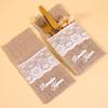 Eid Mubarak Jutestoff Spitze Besteckhalter Messer Gabel Vintage Tasche Für Ramadan Kareem Islamische Muslimische Party Eid Al Adha Geschenke
