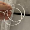 Xiaomi 925 Sterling Silver Vintage Earrings For Women Trendy Simple Big Round 70mm Earring Jewelry Prevent Allergy Party Accessories
