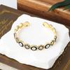 European and American Style Colorful Zircon Oil Dripping Zircon Geometric Devil's Eye Open Bracelet