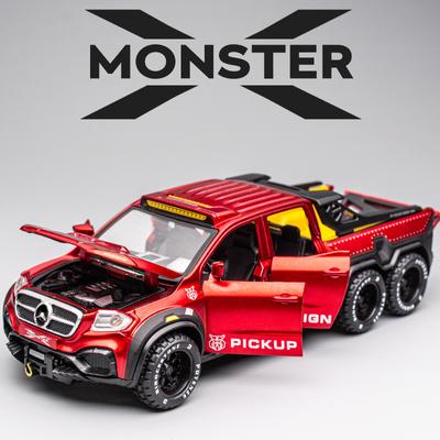 Nuovo 1/28 X-class EXY Pickup 6x6 Metallo Diecast Lega Modelli di Auto Camion Per Ragazzi Bambini Veicoli Fuoristrada Collezione Regalo