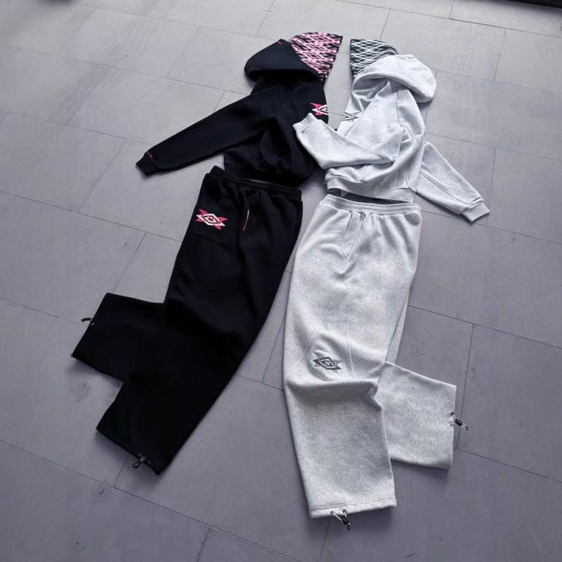 Unisex Hooded Sweatshirt Jogger Pants Set Casual Sportswear Loose Fit Streetwear Outfit Teens Young Adults