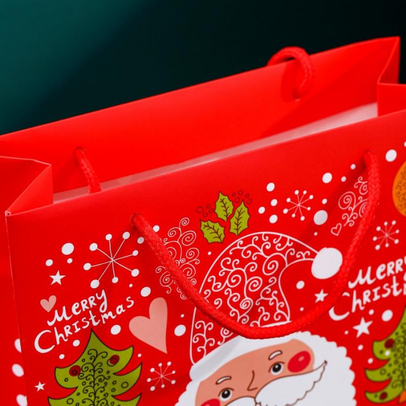 3 st Julförpackningspåse Handväska Jultomte Presentpåse Julafton Förpackningspåse Bakpapperspåse