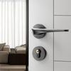 Modern Bedroom Door Indoor Mute Security Door Gold Split Mortise Lock Household Wood Door Hardware with Key