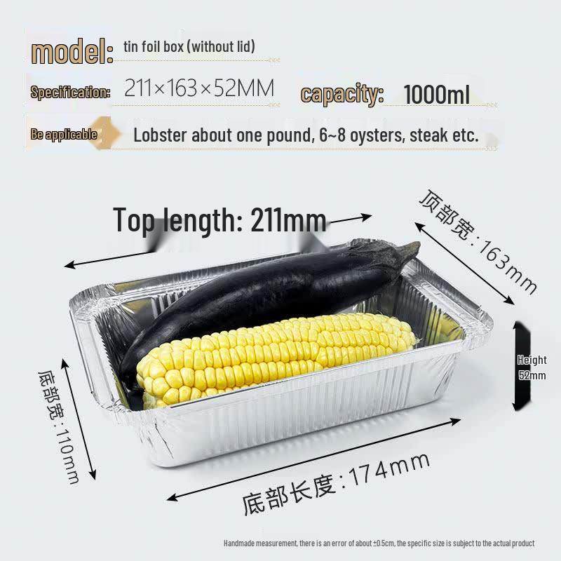Rectangular Aluminum Foil Food Containers