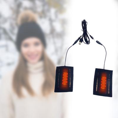 Elektrisk Värmedyna Handskar 5V Värmedyna Kolfiber Värmande Tyg USB Uppvärmning Värmedyna för Utomhusaktivitet