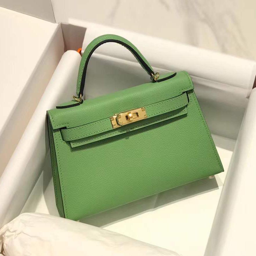 High-end First-layer Cowhide Kelli Bag Mini Bag 2021 New Trendy High-end Portable Shoulder Messenger Bag Women