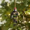 Interior Rearview Pendant Christmas Tree Firefighter Ornament with Lanyard Widely Used Decoration Car Mirror Hanging Fireman Uniform