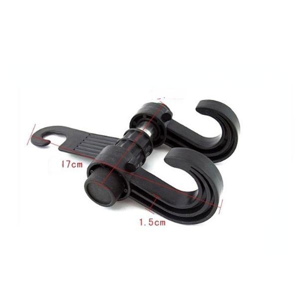 

1 шт., подголовник на спинку автомобильного сиденья, двойной крючок, пластиковая вешалка для сумки, кошелька, ткани чёрный