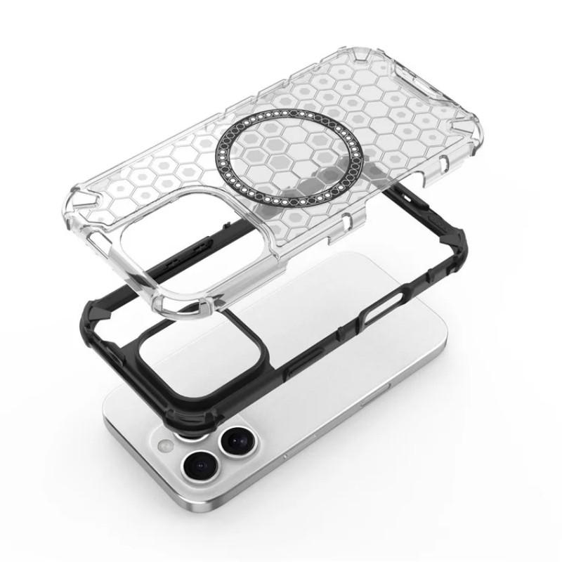 For iPhone 16 Pro Phone Case Compatible with MagSafe WANLONFENG FC Series with Tempered Glass (Big Lens Hole)