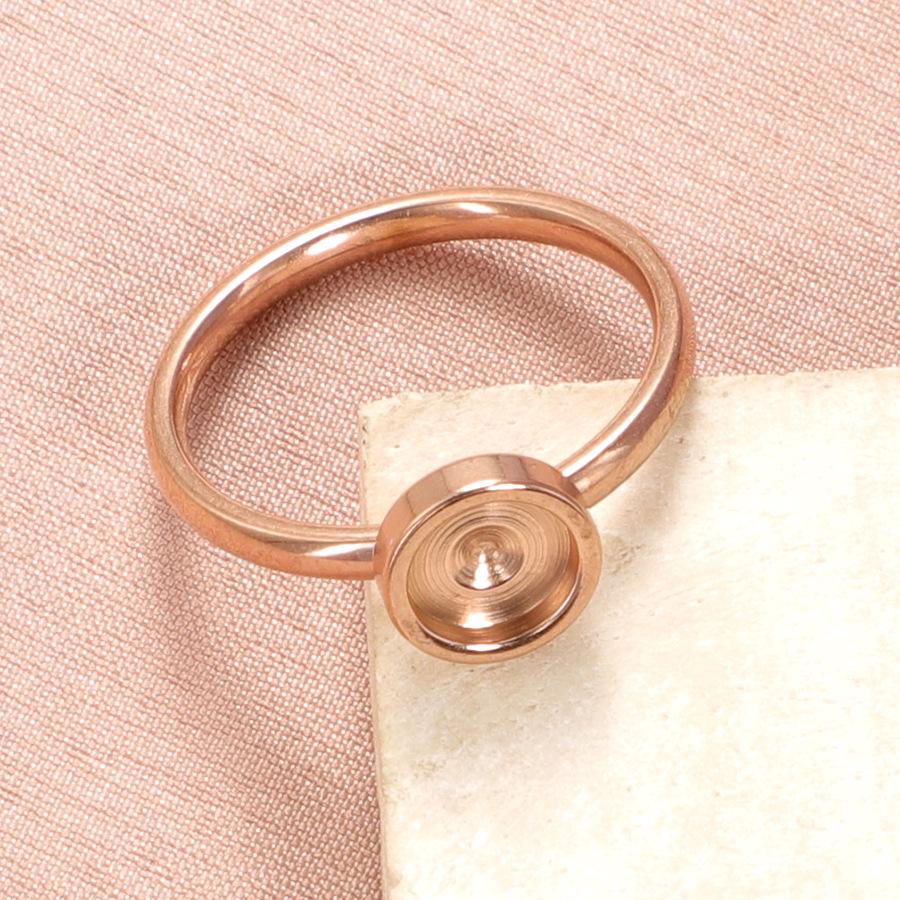 Stainless Steel 17mm Ring Base for DIY Diamonds - Adjustable Round Setting