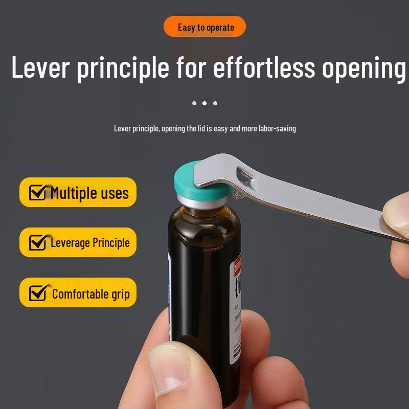 Tragbarer Multifunktionaler Aluminium Kapselöffner für Flaschen mit oraler Medizin und Getränkekapseln