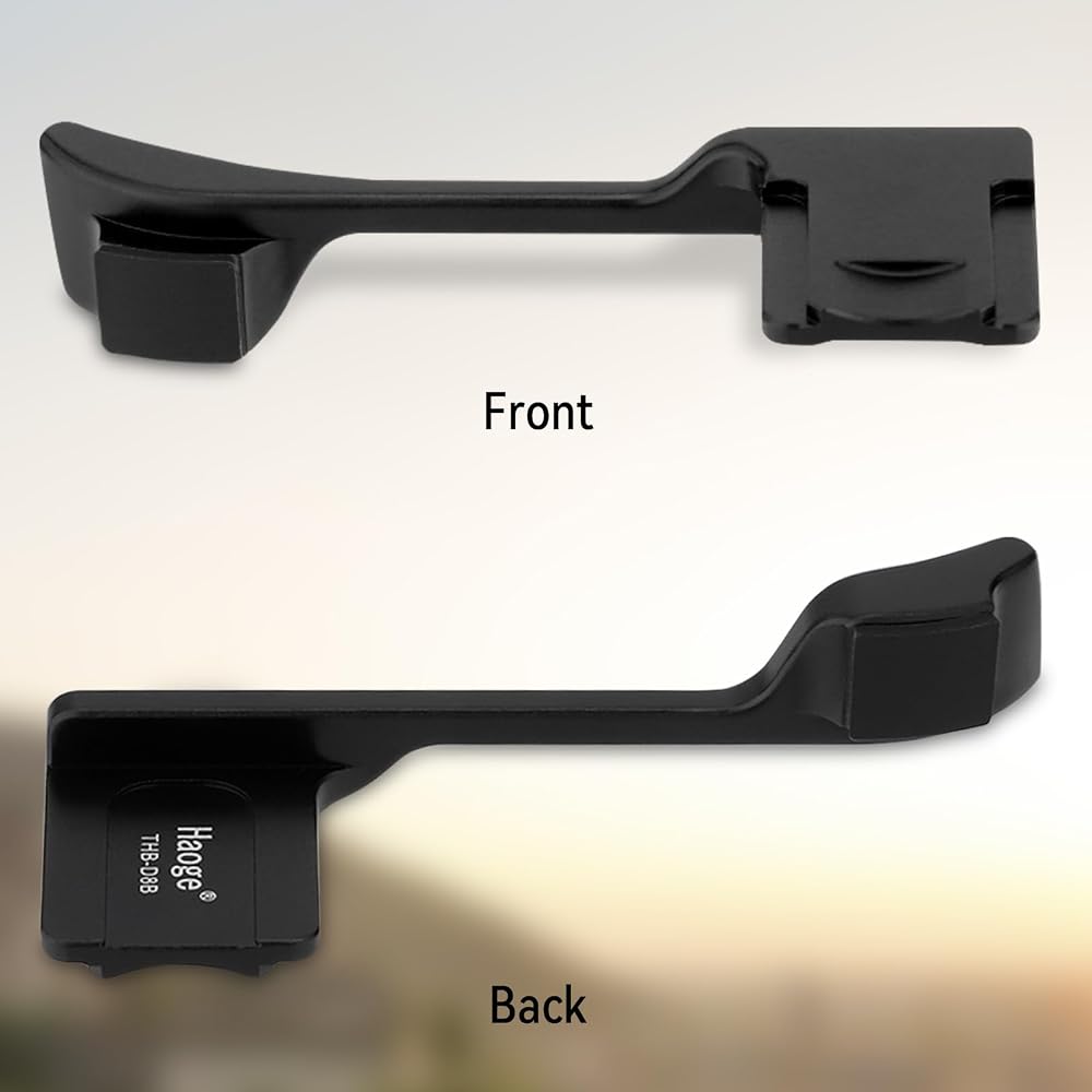 Haoge Metal Thumb Up Grip for Leica D-LUX 8 Camera Digital Accessory THB-D8B Hot Shoe Thumb Up Rest Support Hand Grip