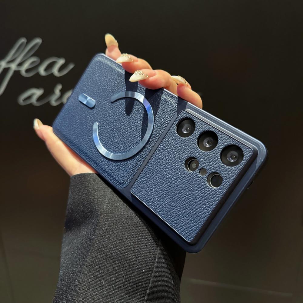 Litchi Leather Texture Magnetic Phone Case for For Samsung Galaxy S26 Ultra S25 S24 Ultra Plus FE S26+ for  Shockproof Cover