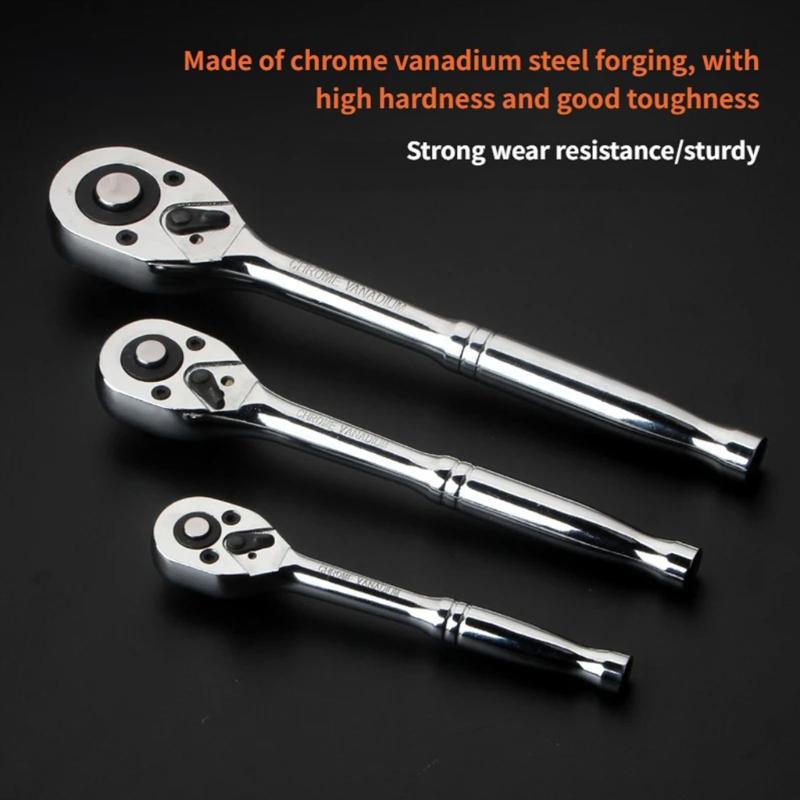 3Pcs Professional Ratcheting Wrench Tool 1/2 3/8 1/4 Inch Perfect For Mechanics And Home Improvement Tasks