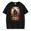 Fun Pumpkin Men Fashion Vintage Halloween T Shirt Spooky Ghost Tops Woman Print Short Sleeved Round Neck Tee Ropa De Mujer