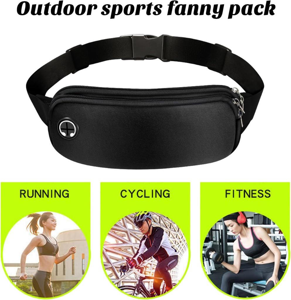 Running Waist Bag for Phone Lightweight Waterproof Adjustable Cycling Belt Pouch Reflective Strip Invisible Sports Fanny Pack