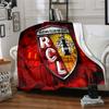 Racing Club Lens Crest Flannel Blanket, Soft Polyester, Modern Design, All-Season for Camping, Travel, Gifts for holidays or birthdays