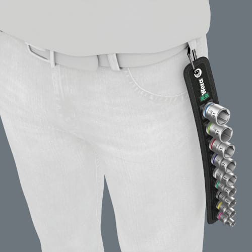 WERA 9-Piece Bit Socket Set, 3/8 Drive, for Zyklop Ratchets, 003973