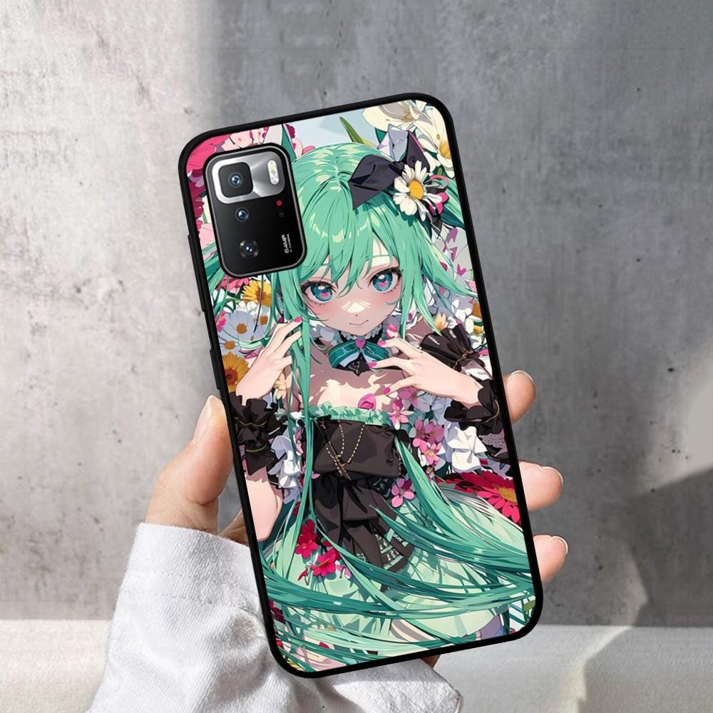 Popular Electronic Singer Hat Sunes Miku Phone Case For Redmi Note 4 X 5 A 7 8 Pro T 9 Pro 9S 10 Pro 11 Pro 11S 11Epro PocoM3pro