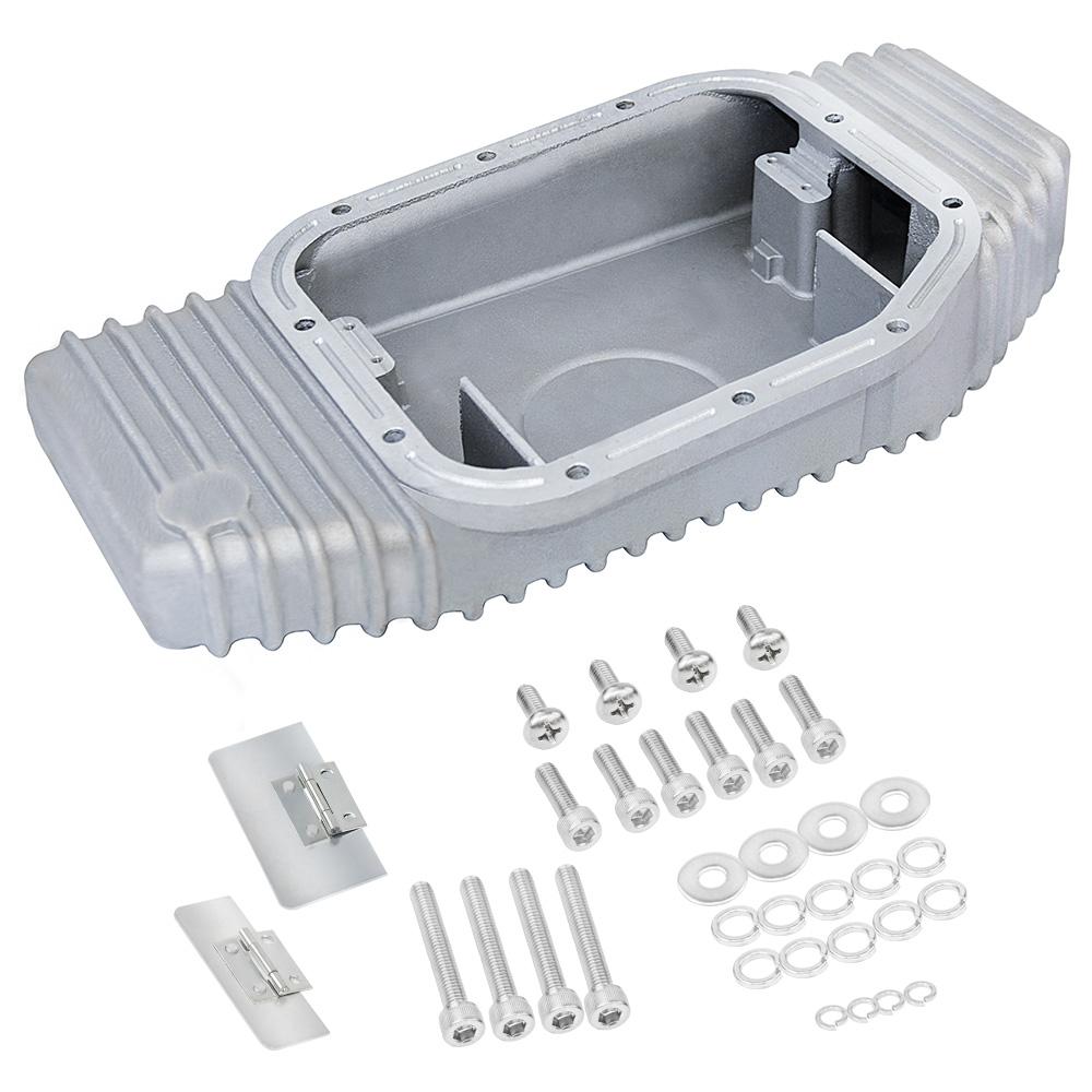 Aluminium Baffled Oil Sump Pan  For 89-02 Nissan SR20 SR20DET S13 S14 S15 Silvia 240SX 180SX серебряный