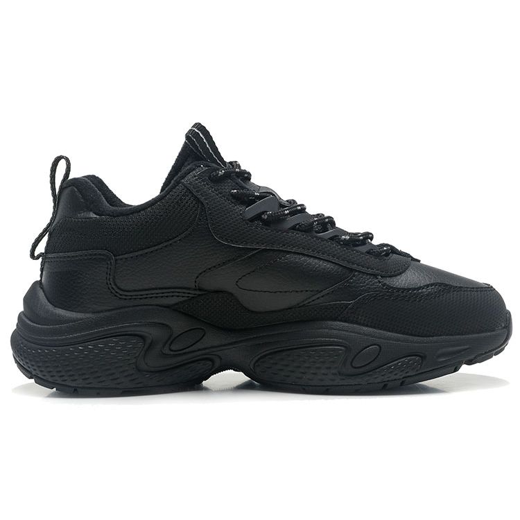 Anta Lifestyle Series Fabric Suede Leather Warm Waterproof Low-Top Casual Shoes Men Sneaker Black 912348981-1