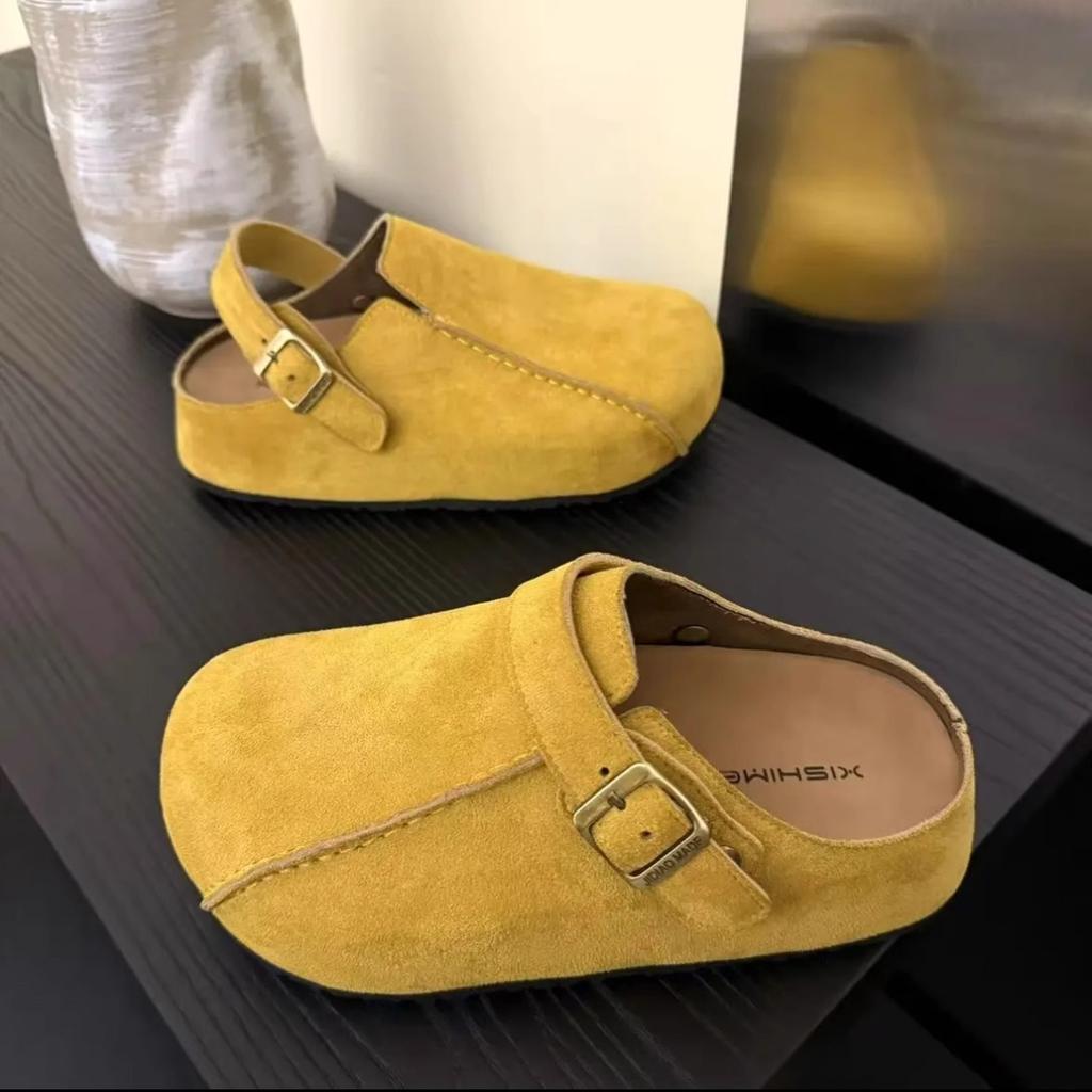 Thick-soled Bag Head Half Slippers Women's 2025 New Spring and Summer Two Wear Boken Shoes Inner Height Increase Versatile Lazy Boken Slippers