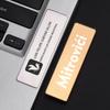 7 X 2cm 1PCS Free Customizable Brooches Pin Personalized Engraved Text Logo Business ID Plate Steel Metal Customized Name Badges