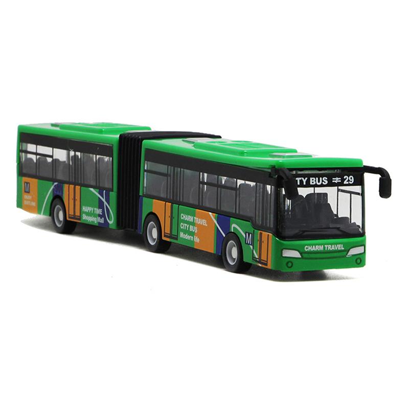 1 Piece Inertia Vehicle Model Educational Toys For Children 1/64 Diecast Alloy City Bus Pull Back Cars Kids Toy Car Boys Gift
