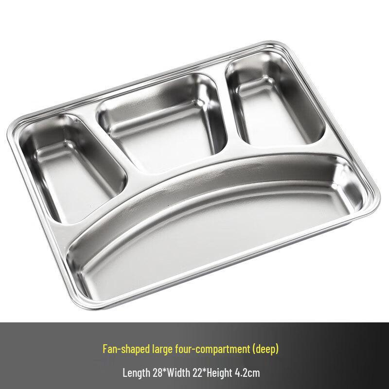 304 Stainless Steel Divided Lunch Tray