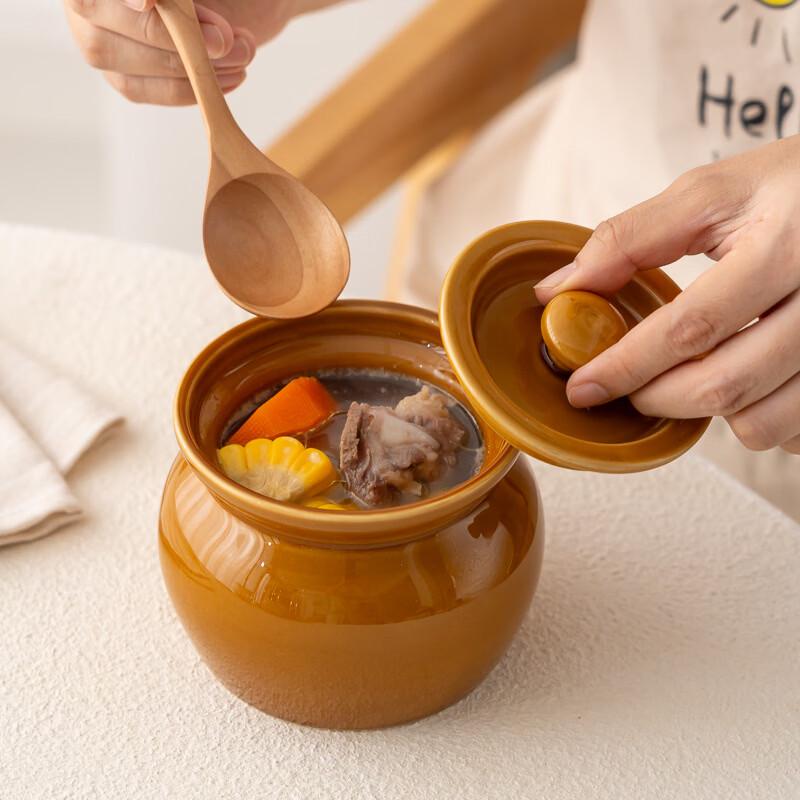Zhishi Ceramic Double Boiler Steamer Pot