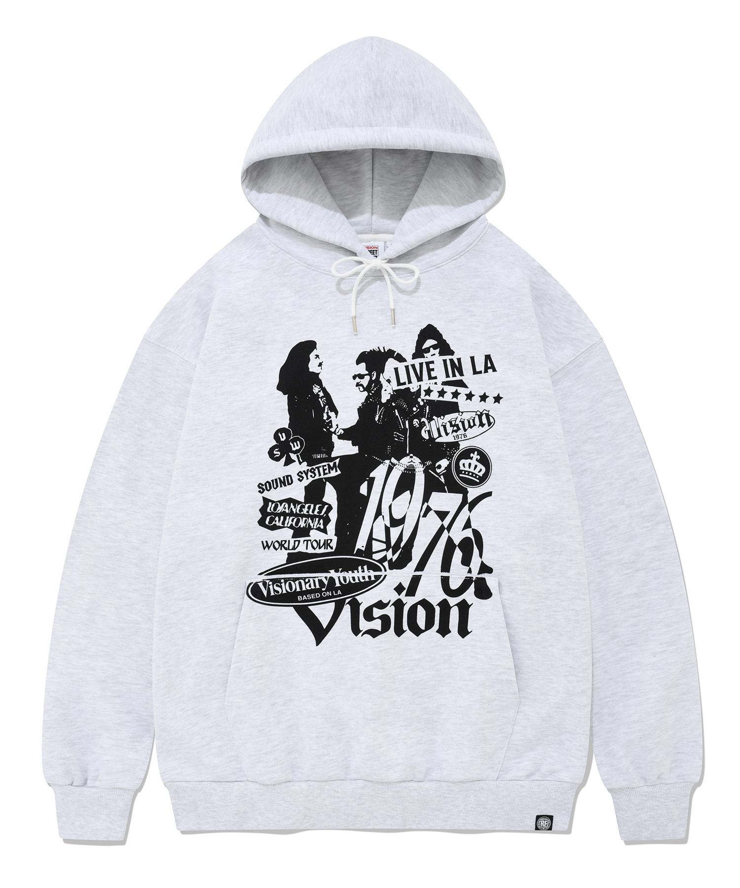 Vision Streetwear Vsw Rock Band Hoodie Light Gray L