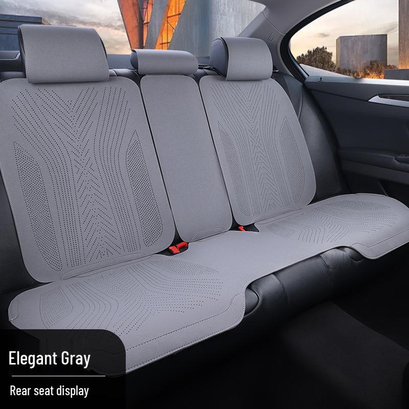 Universal Semi-Surround Suede Car Seat Cushion - All Seasons, Summer Cool, Small Waist Design 2025