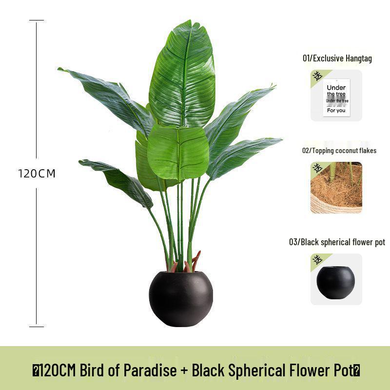 Bird of Paradise Indoor Artificial Floor Plant - Luxurious Bionic Greenery Decor for Living Room