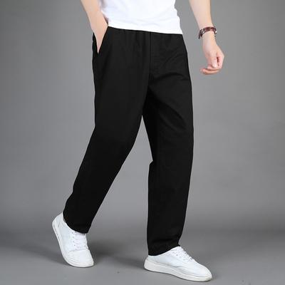 Plus Size M-6XL  Men's Fashion Casual Pants Men's Solid Color Loose  Straight Sports Overalls
