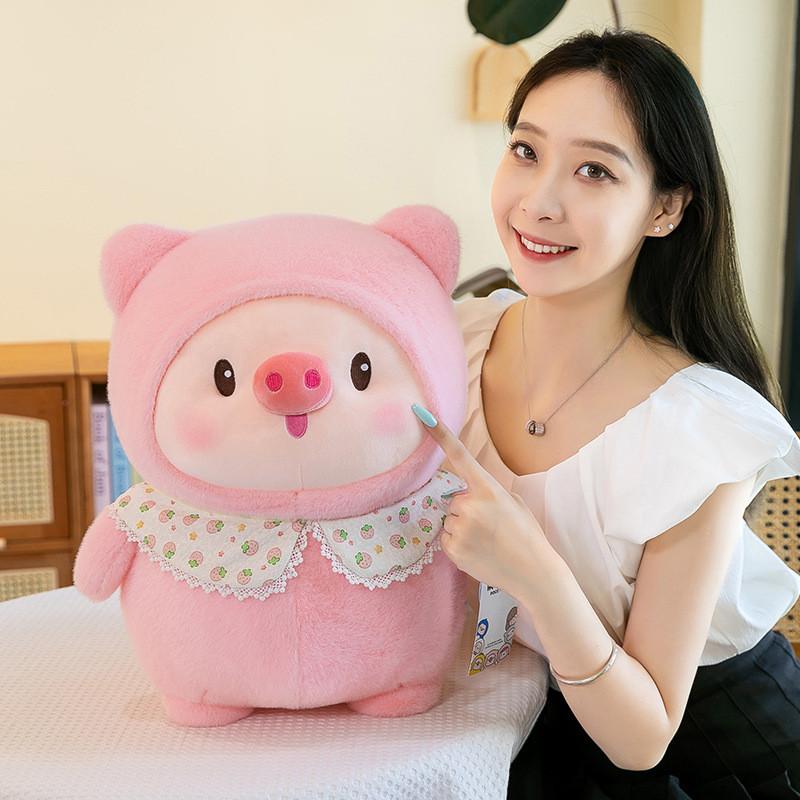 Duck Pajama Cartoon Plush Toy Pink Blue Stuffed Animals Girls Birthday Gift