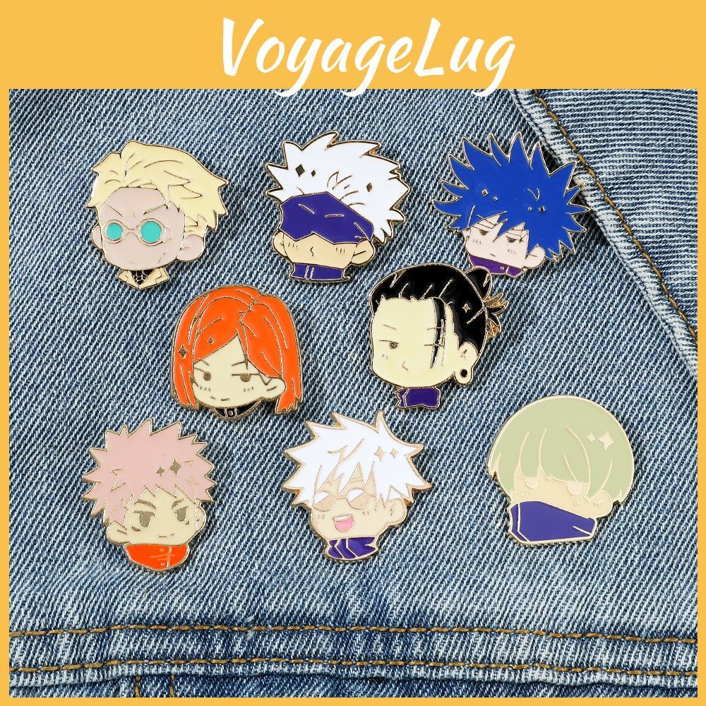 Q Version Anime Pin Badge For Jujutsu Kaisen Fans Alloy Material Cartoon Character Design