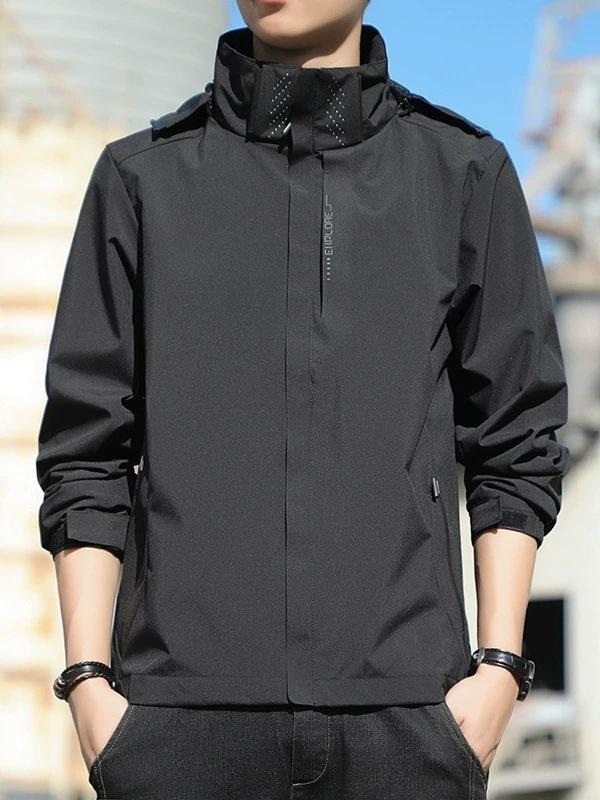 Spring and autumn coat men's 2025 new slim-fitting thin jacket lapel Korean version trendy casual jacket l