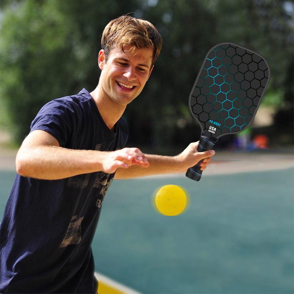 Honeycomb Core Pickleball Racket Fiberglass Surface Pickleball Ball Paddle set  Sports Equipment