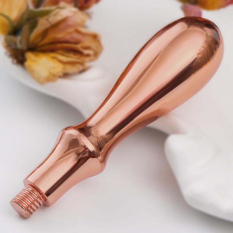 

Metallic Colored Sealed Wax Official Seal Handle European Retro Fire Paint Seal Alloy Handle Wax Seal Craft Supplies рожевий колір золота