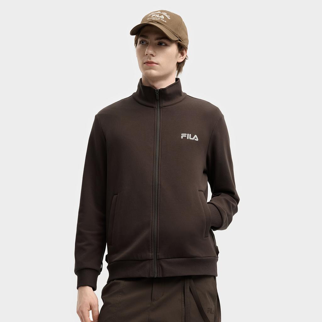 Fila Original Fashion Retro Simple Casual Sports Everyday Versatile Comfortable Color Block Woven Hooded Two-Piece Jacket Men Jackets F11M539707F-GY